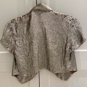 Yigal Azrouel gold sequin shrug